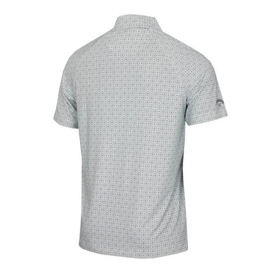 Callaway Foulard Printed Herren Poloshirt, bright weiss
