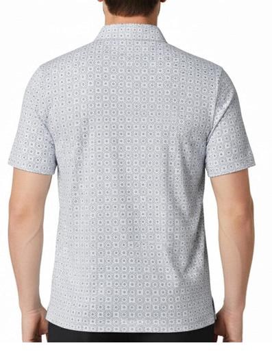 Callaway Foulard Printed Herren Poloshirt, bright weiss