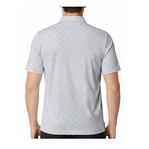 Callaway Foulard Printed Herren Poloshirt, bright weiss