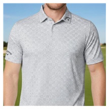 Callaway Foulard Printed Herren Poloshirt, bright weiss