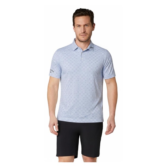 Callaway Foulard Printed Herren Poloshirt, vista blau