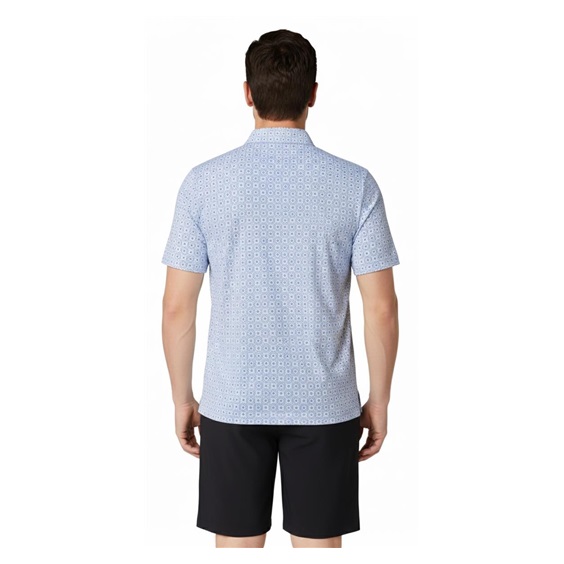 Callaway Foulard Printed Herren Poloshirt, vista blau