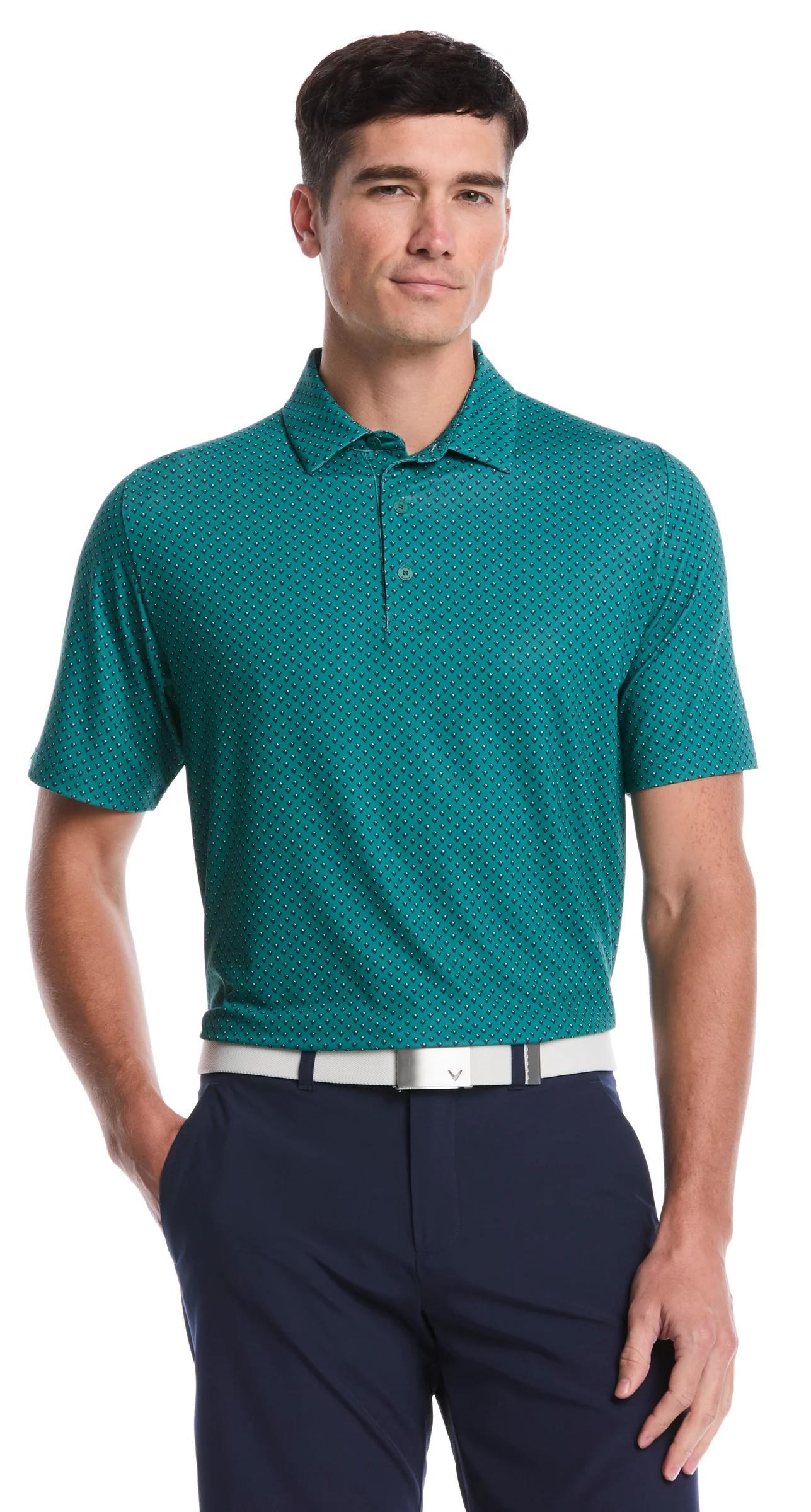 Callaway Trademark Golf Printed Herren Poloshirt, galapagos green