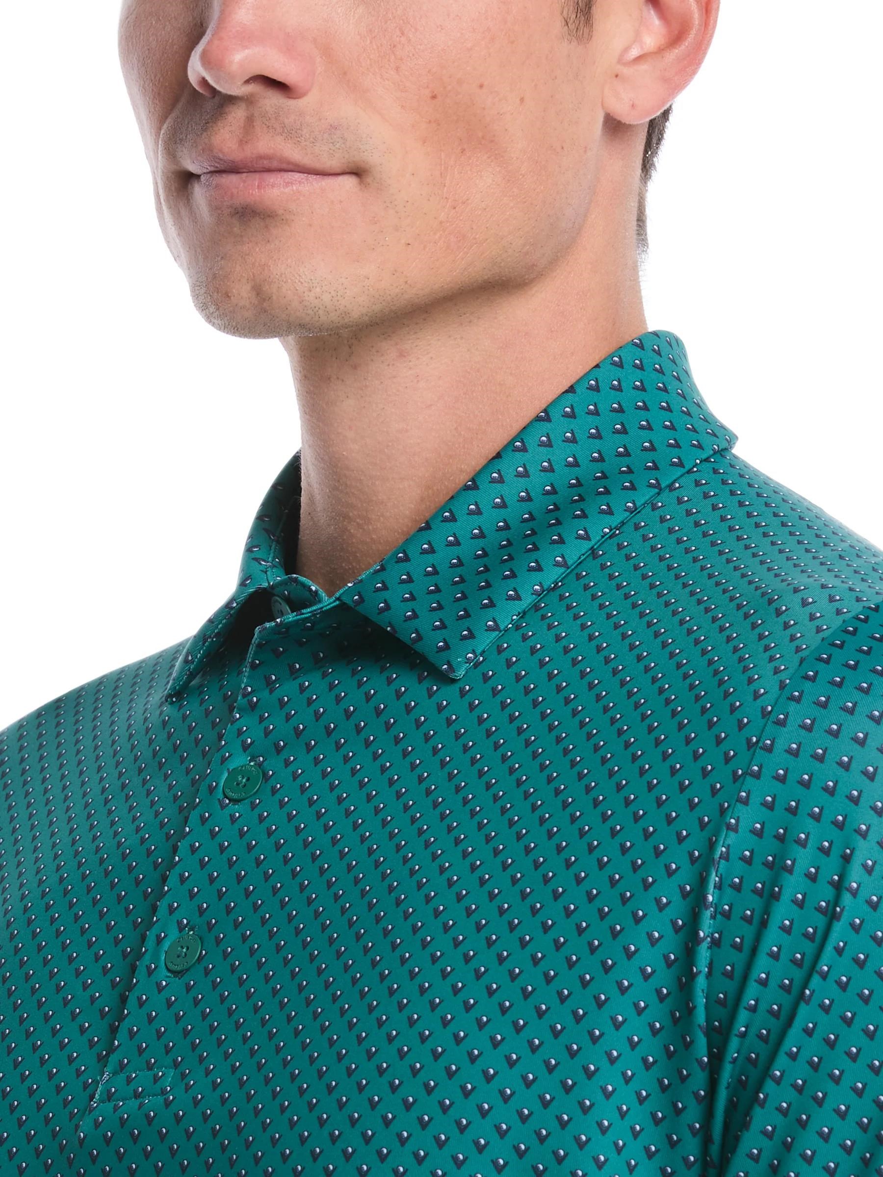 Callaway Trademark Golf Printed Herren Poloshirt, galapagos green