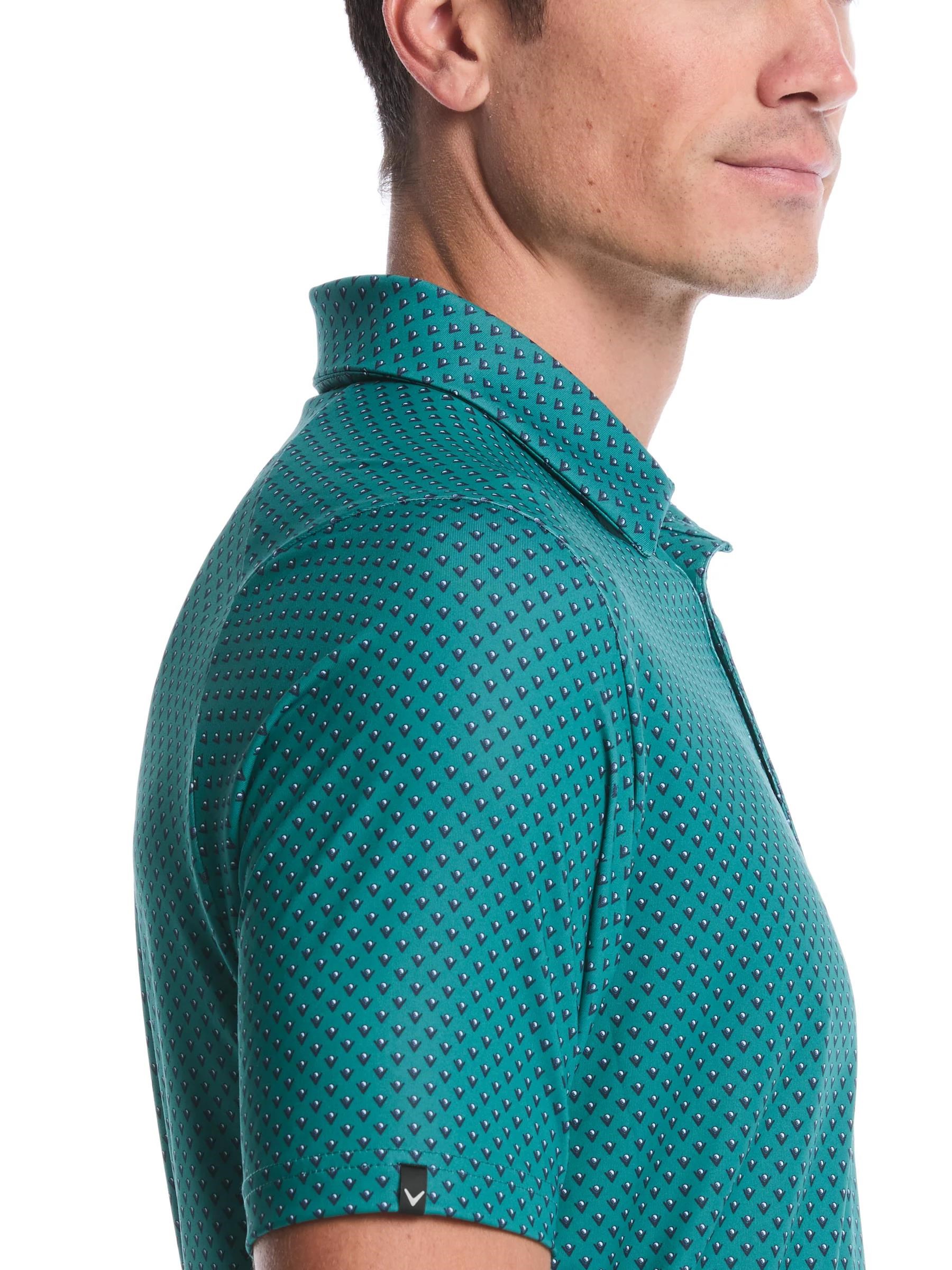Callaway Trademark Golf Printed Herren Poloshirt, galapagos green