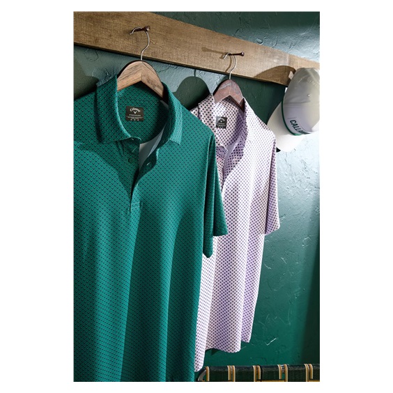 Callaway Trademark Golf Printed Herren Poloshirt, galapagos green
