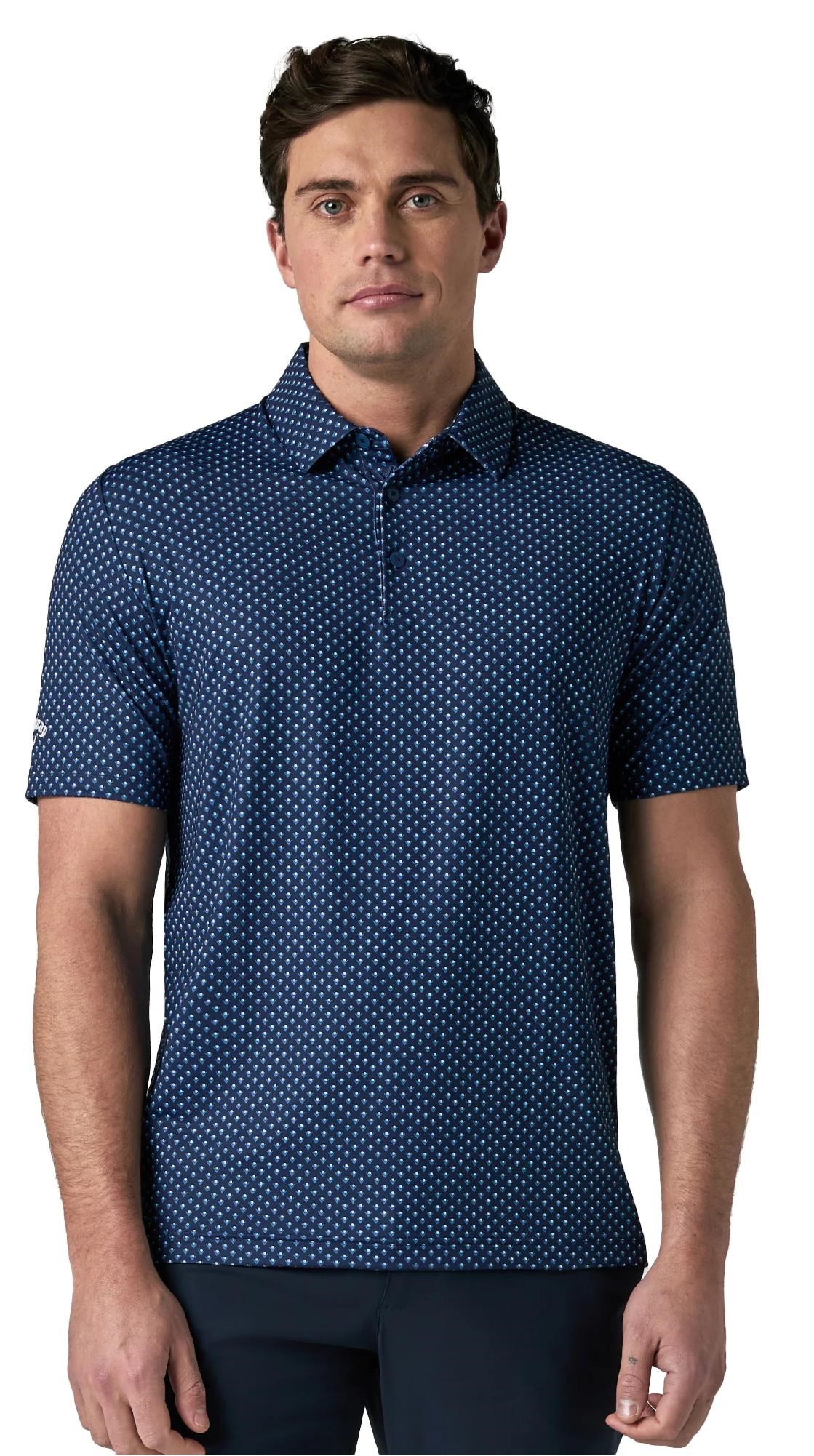 Callaway Trademark Golf Printed Herren Poloshirt, peacoat