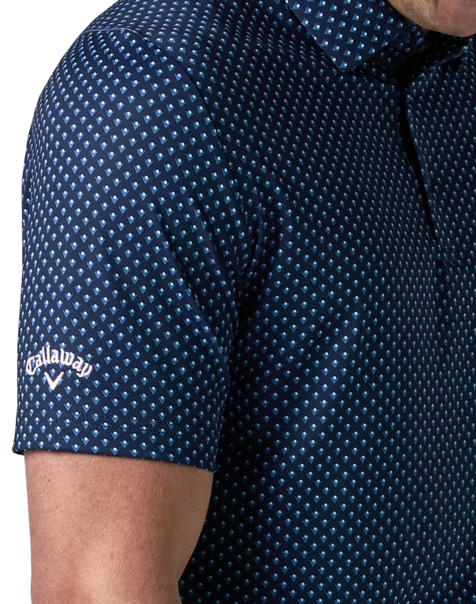 Callaway Trademark Golf Printed Herren Poloshirt, peacoat