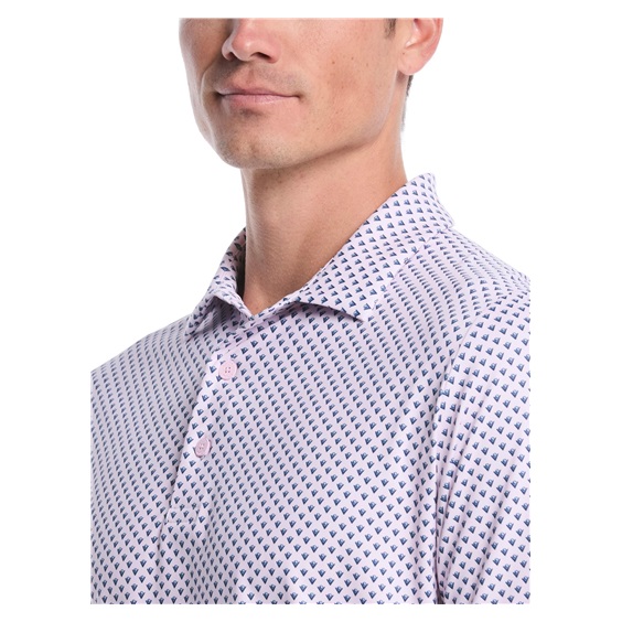 Callaway Trademark Golf Printed Herren Poloshirt, pink tulle