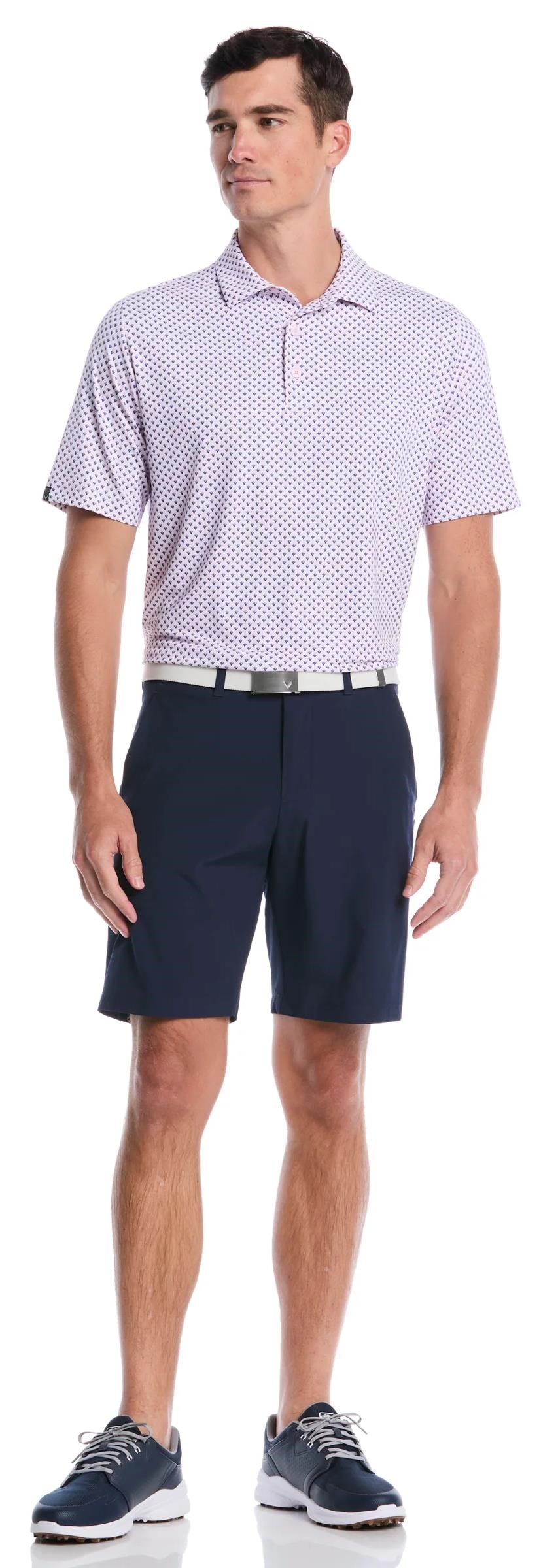 Callaway Trademark Golf Printed Herren Poloshirt, pink tulle