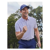 Callaway Trademark Golf Printed Herren Poloshirt, pink tulle