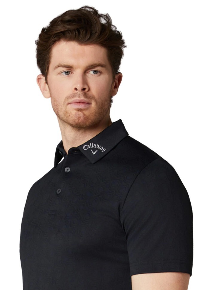 Callaway Odyssey Ventilated Jacquard Herren Poloshirt, caviar