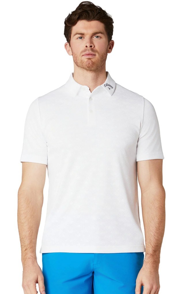 Callaway Odyssey Ventilated Jacquard Herren Poloshirt, weiss