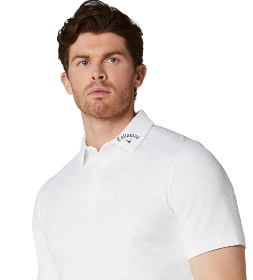 Callaway Odyssey Ventilated Jacquard Herren Poloshirt, weiss