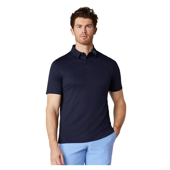 Callaway Odyssey Ventilated Jacquard Herren Poloshirt, peacoat