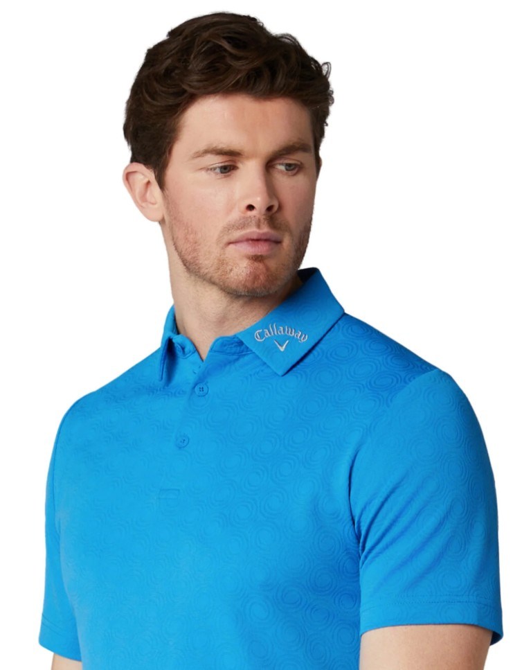 Callaway Odyssey Ventilated Jacquard Herren Poloshirt, brilliant blue