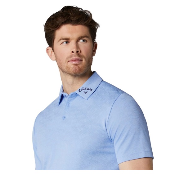 Callaway Odyssey Ventilated Jacquard Herren Poloshirt, vista blue