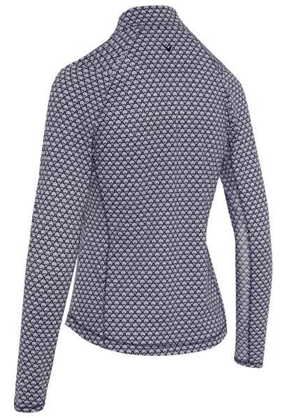 Callaway Scarf Geo Print Long Sleeve Damen Poloshirt, peacoat