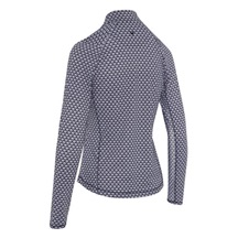 Callaway Scarf Geo Print Long Sleeve Damen Poloshirt, peacoat