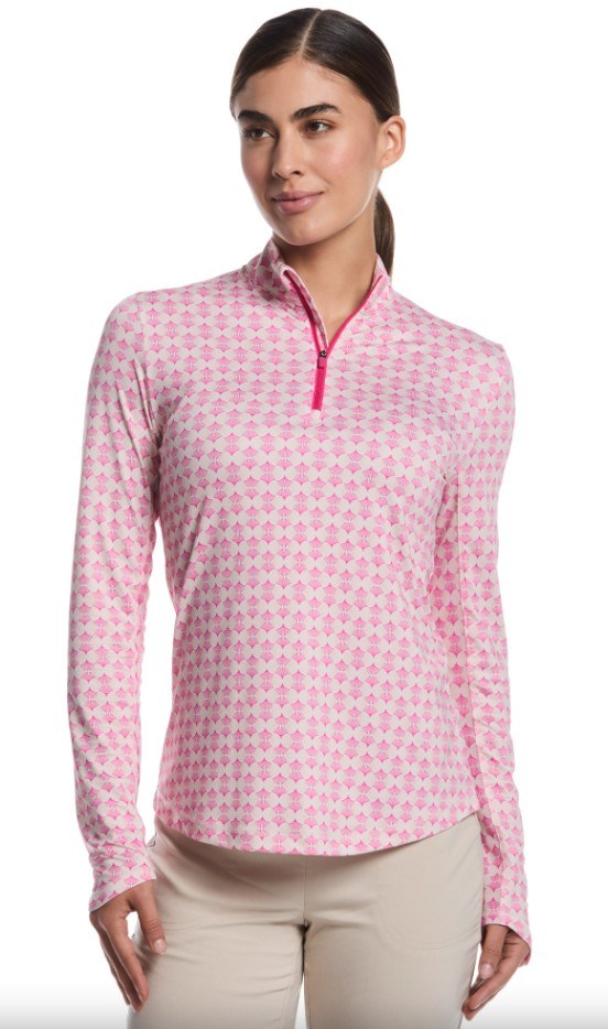Callaway Deco Geo Printed Damen Sweatshirt, fuchsia purple
