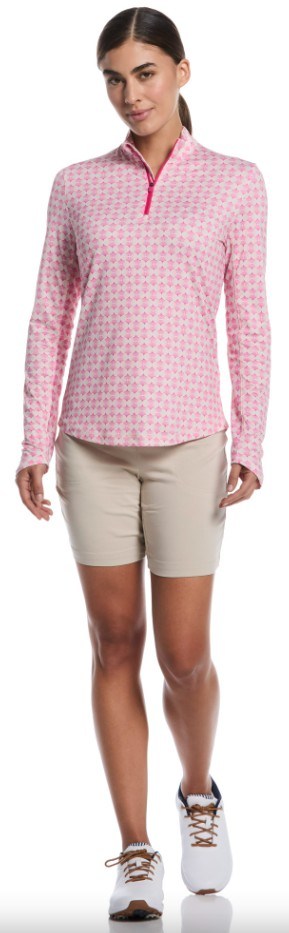 Callaway Deco Geo Printed Damen Sweatshirt, fuchsia purple