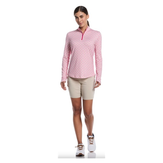 Callaway Deco Geo Printed Damen Sweatshirt, fuchsia purple