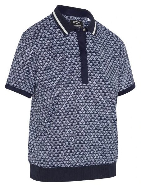 Callaway Scarf Geo Printed Damen Poloshirt, dunkelblau
