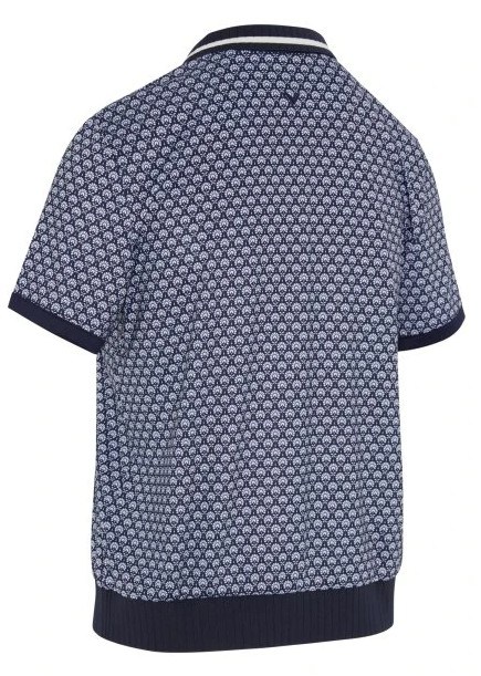 Callaway Scarf Geo Printed Damen Poloshirt, dunkelblau