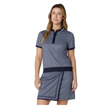 Callaway Scarf Geo Printed Damen Poloshirt, dunkelblau