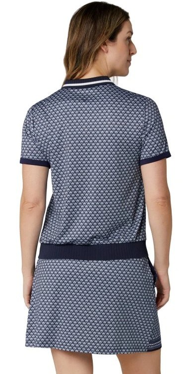 Callaway Scarf Geo Printed Damen Poloshirt, dunkelblau