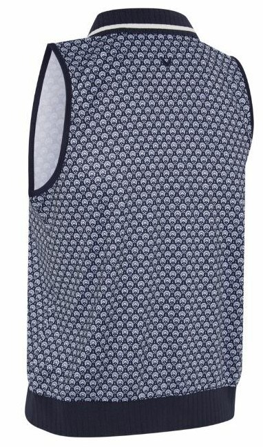 Callaway Scarf Geo Printed Sleeveless Damen Poloshirt, peacoat