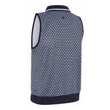 Callaway Scarf Geo Printed Sleeveless Damen Poloshirt, peacoat