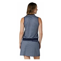 Callaway Scarf Geo Printed Sleeveless Damen Poloshirt, peacoat