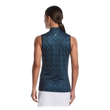 Callaway Sleeveless Framing Geo Print 1/4-Zip Damen Poloshirt, peacoat