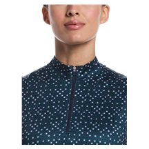Callaway Sleeveless Framing Geo Print 1/4-Zip Damen Poloshirt, peacoat