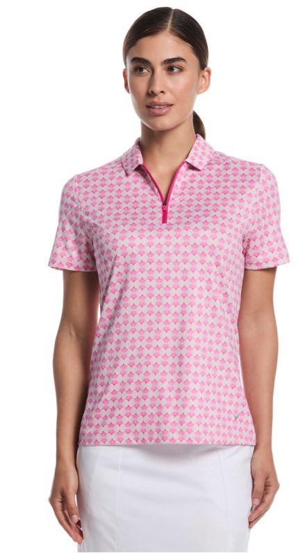 Callaway Deco Geo Print Damen Poloshirt, fuchsia purple