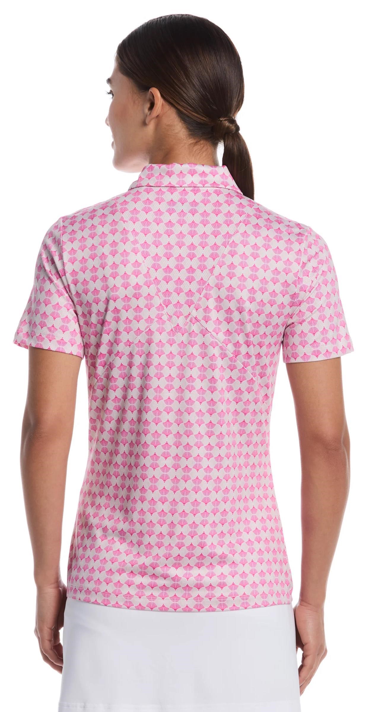 Callaway Deco Geo Print Mesh Damen Poloshirt, fuchsia purple