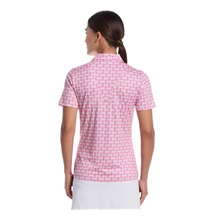 Callaway Deco Geo Print Mesh Damen Poloshirt, fuchsia purple