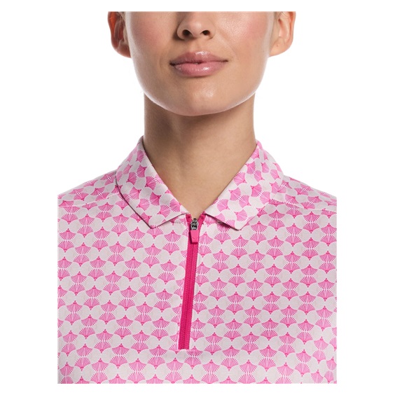 Callaway Deco Geo Print Mesh Damen Poloshirt, fuchsia purple