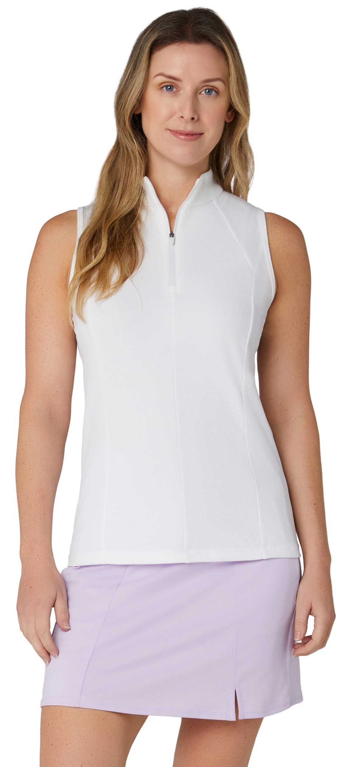Callaway Rib Play Sleeveless Damen Poloshirt, weiss