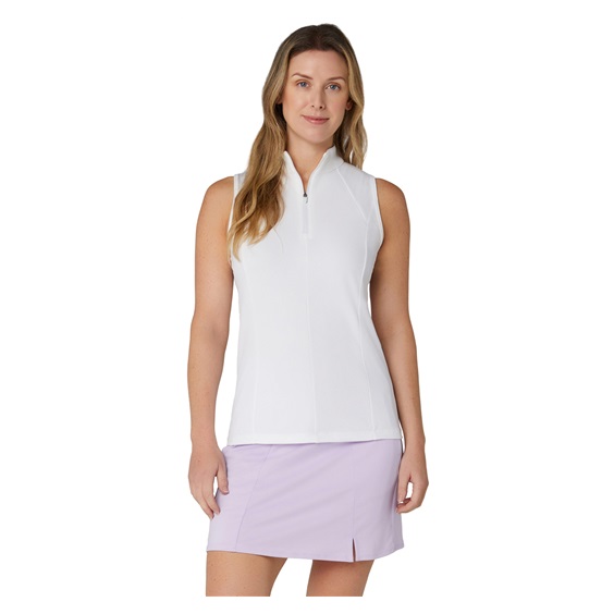 Callaway Rib Play Sleeveless Damen Poloshirt, weiss