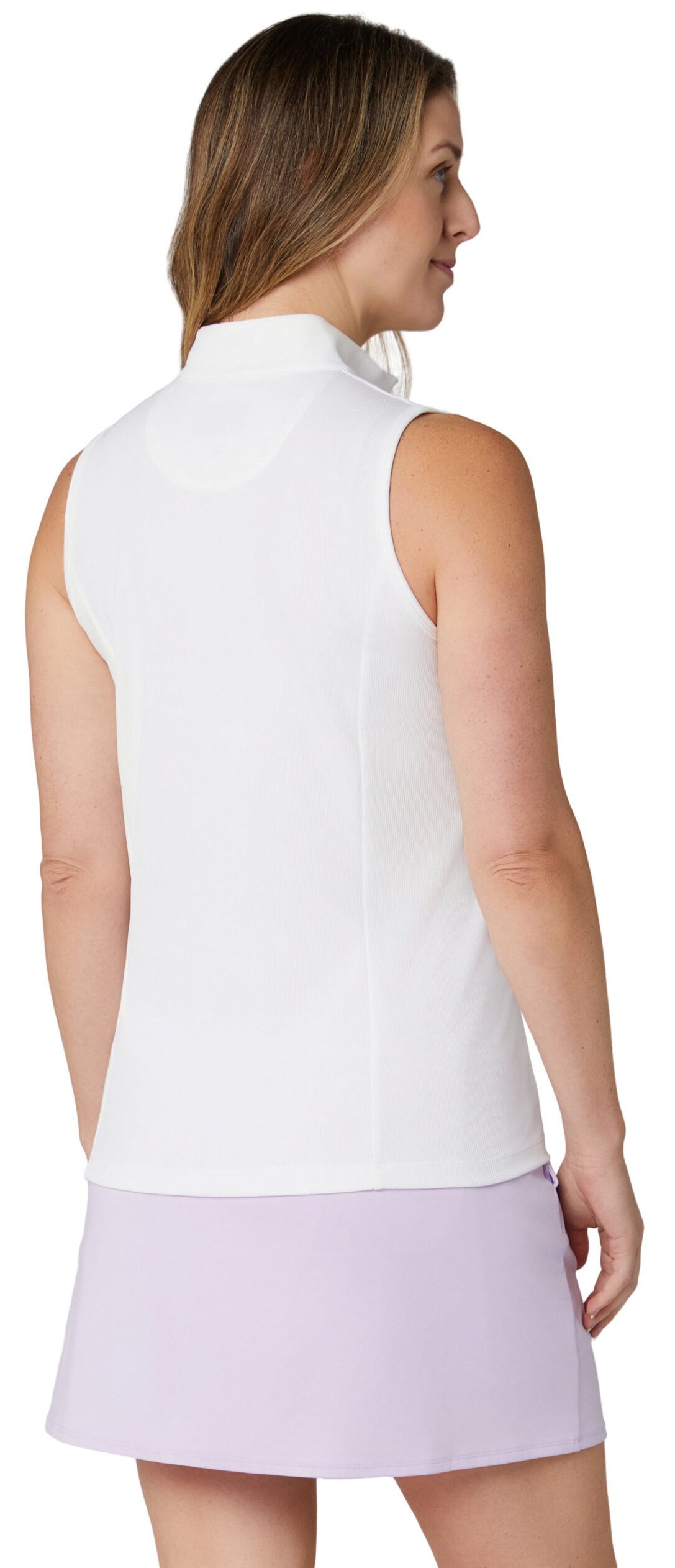 Callaway Rib Play Sleeveless Damen Poloshirt, weiss