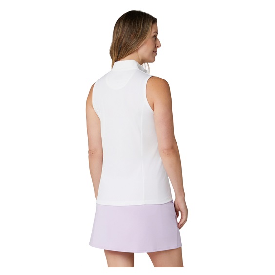 Callaway Rib Play Sleeveless Damen Poloshirt, weiss