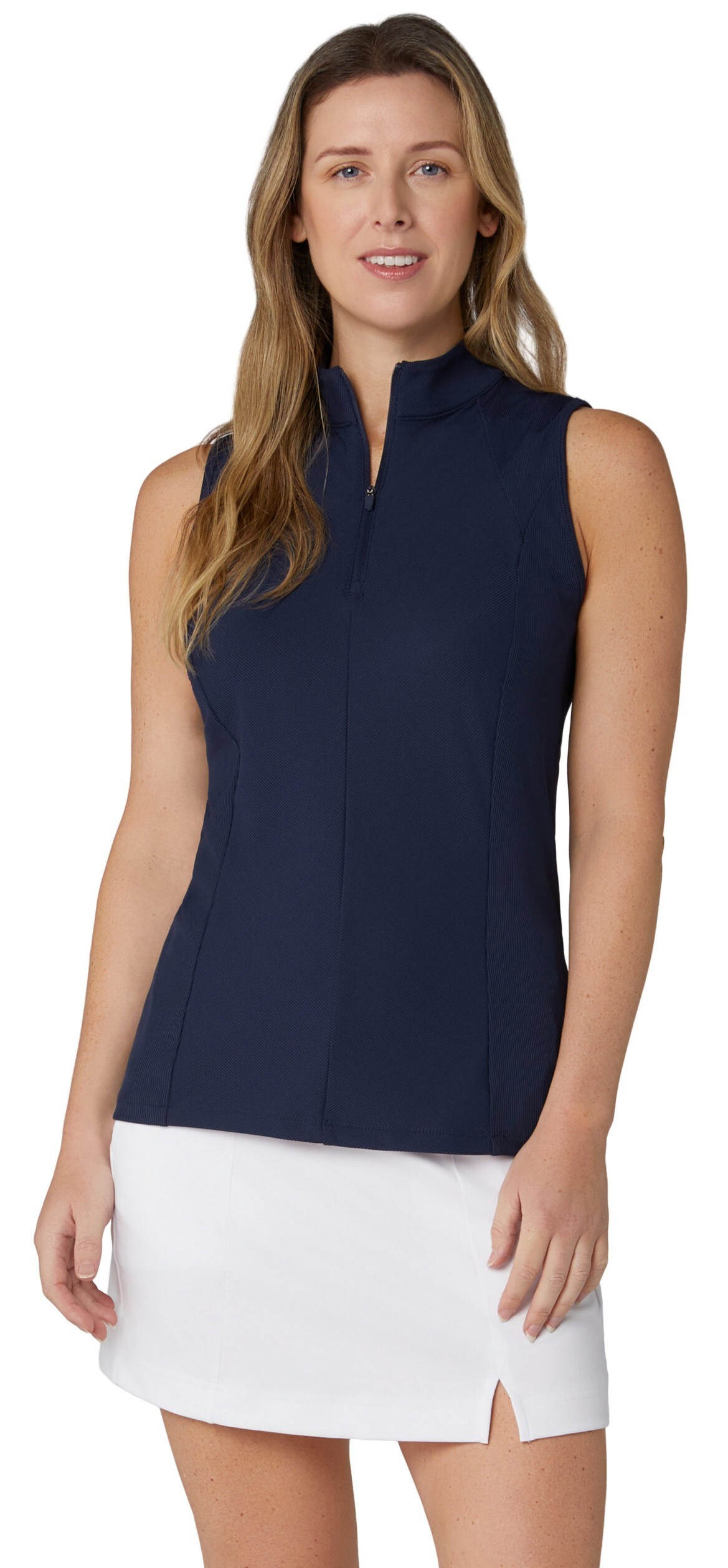 Callaway Rib Play Sleeveless Damen Poloshirt, peacoat