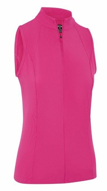 Callaway Rib Play Sleeveless Damen Poloshirt, rosa