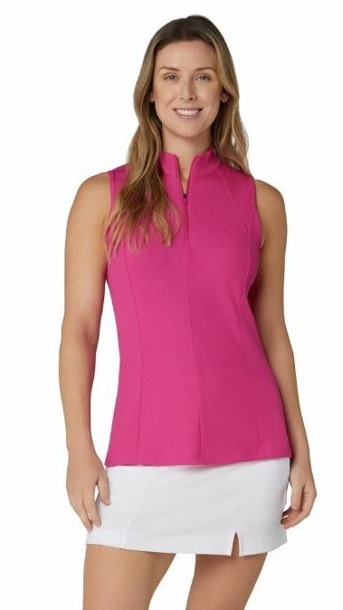 Callaway Rib Play Sleeveless Damen Poloshirt, rosa