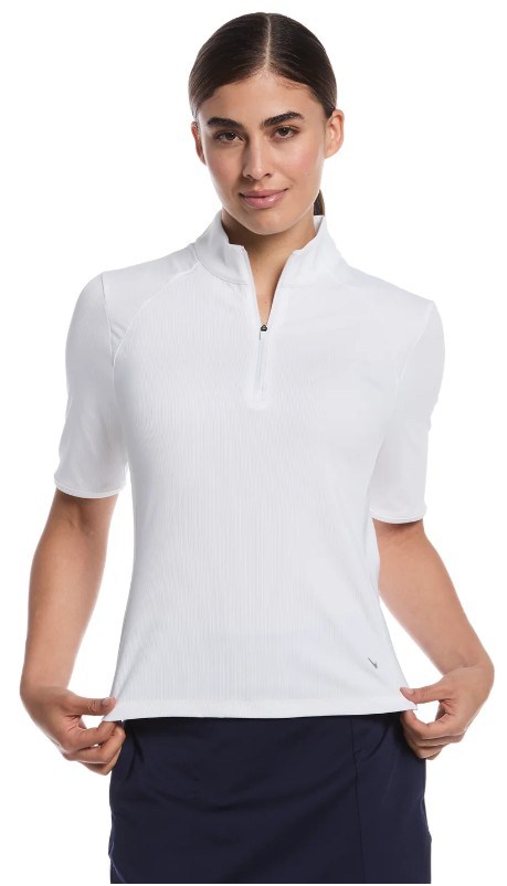 Callaway Rib Play Damen Poloshirt, weiss