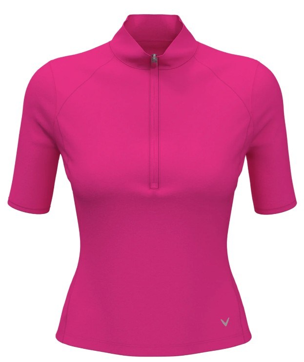 Callaway Rib Play Damen Poloshirt, fuschia purple