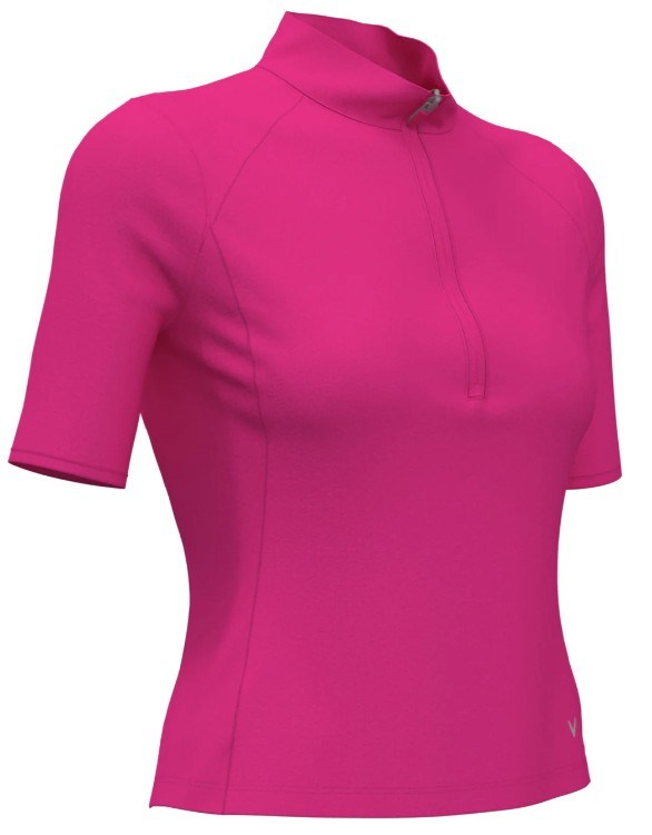 Callaway Rib Play Damen Poloshirt, fuschia purple