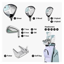 Callaway REVA 11-Piece Damen Golfset, peach/surf